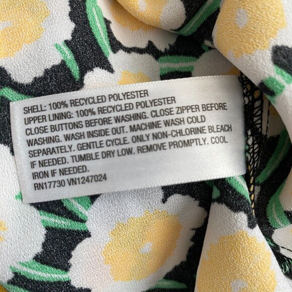 NWT Diane Von Furstenberg x Target Floral Mini Dress Women's 24 Yellow Tank - Picture 5 of 9